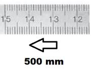 HORIZONTAL FLEXIBLE RULE CLASS I RIGHT TO LEFT 500 MM SECTION 13x0,5 MM<BR>REF : RGH96-D1500B0I0